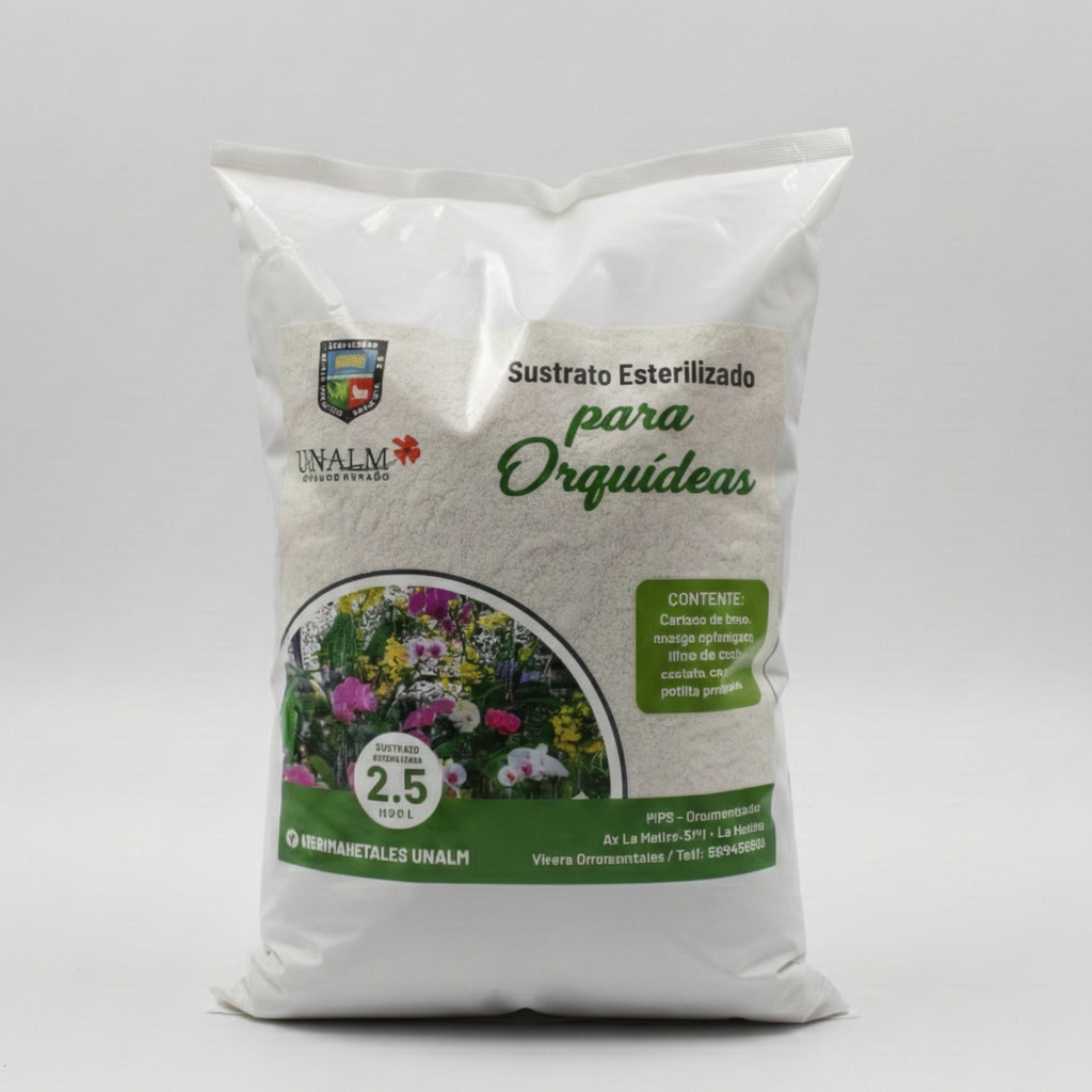 Sustrato Esterilizado UNALM para Orquídeas (2.5L) - Calidad Premium