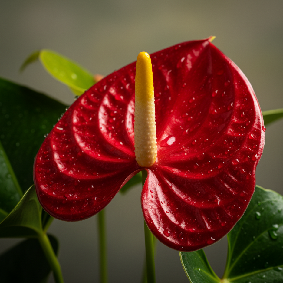 Anturio Real: Elegancia Exótica en Rojo